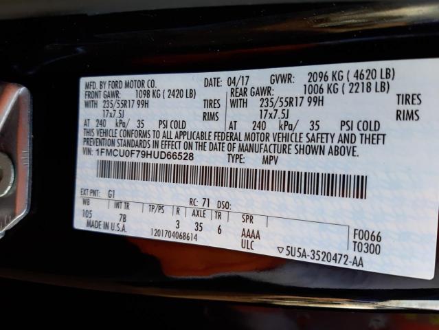 Photo 12 VIN: 1FMCU0F79HUD66528 - FORD ESCAPE S 