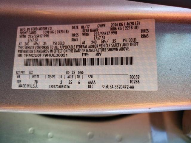 Photo 13 VIN: 1FMCU0F79HUE30051 - FORD ESCAPE S 