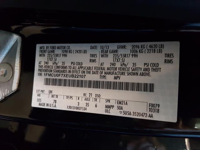 Photo 9 VIN: 1FMCU0F7XEUB22107 - FORD ESCAPE 