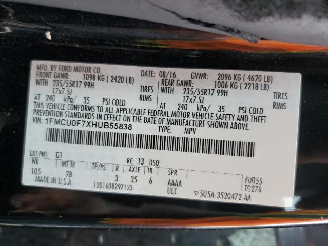 Photo 12 VIN: 1FMCU0F7XHUB55838 - FORD ESCAPE S 