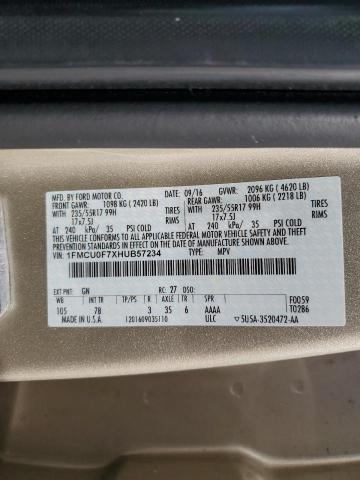 Photo 12 VIN: 1FMCU0F7XHUB57234 - FORD ESCAPE S 