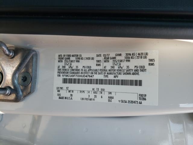 Photo 9 VIN: 1FMCU0F7XHUD47647 - FORD ESCAPE S 