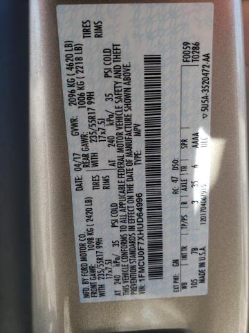 Photo 13 VIN: 1FMCU0F7XHUD64996 - FORD ESCAPE S 