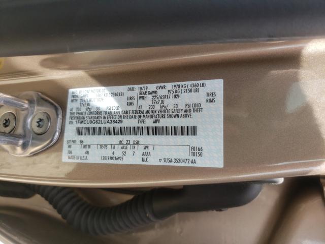 Photo 9 VIN: 1FMCU0G62LUA38429 - FORD ESCAPE SE 