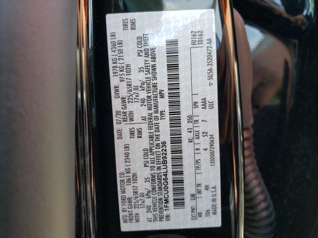 Photo 9 VIN: 1FMCU0G64LUB92236 - FORD ESCAPE SE 