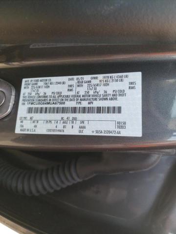 Photo 12 VIN: 1FMCU0G64MUA67500 - FORD ESCAPE SE 