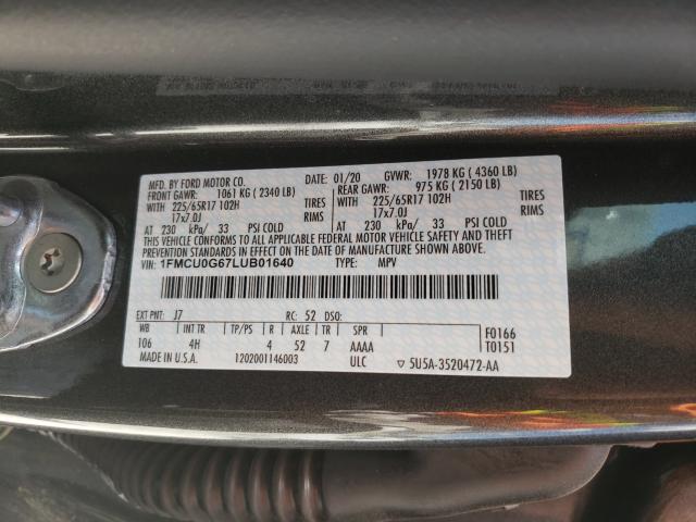 Photo 9 VIN: 1FMCU0G67LUB01640 - FORD ESCAPE SE 