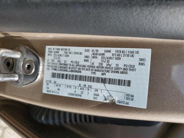 Photo 11 VIN: 1FMCU0G68LUB00609 - FORD ESCAPE SE 