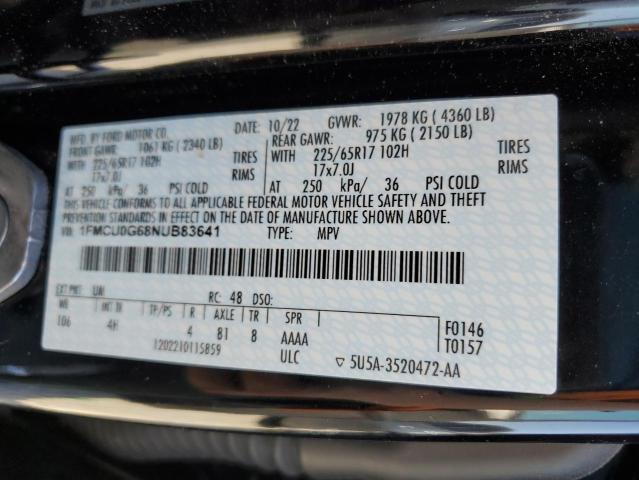 Photo 13 VIN: 1FMCU0G68NUB83641 - FORD ESCAPE SE 