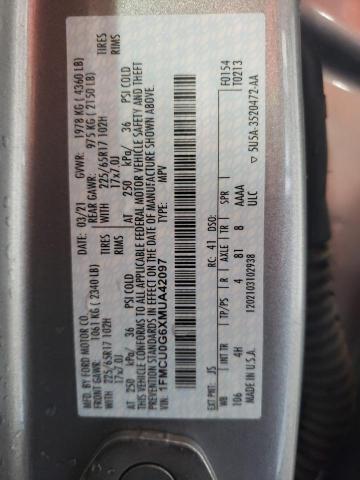 Photo 12 VIN: 1FMCU0G6XMUA42097 - FORD ESCAPE 