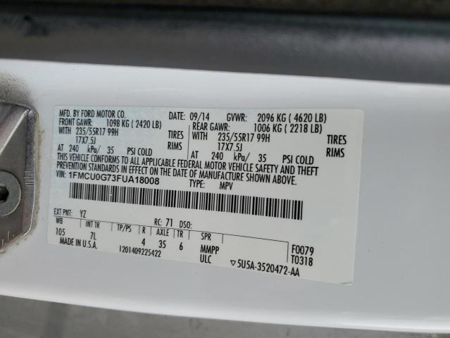 Photo 11 VIN: 1FMCU0G73FUA18008 - FORD ESCAPE 