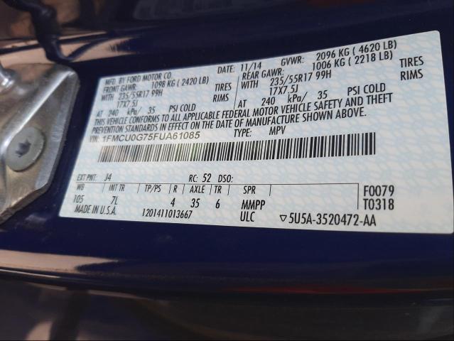 Photo 9 VIN: 1FMCU0G75FUA61085 - FORD ESCAPE SE 