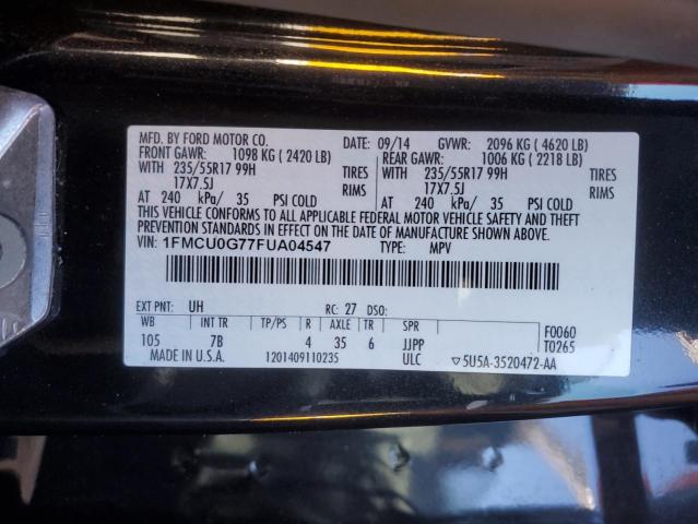 Photo 11 VIN: 1FMCU0G77FUA04547 - FORD ESCAPE SE 