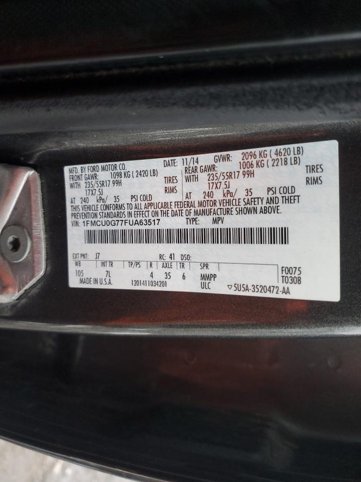 Photo 12 VIN: 1FMCU0G77FUA63517 - FORD ESCAPE 