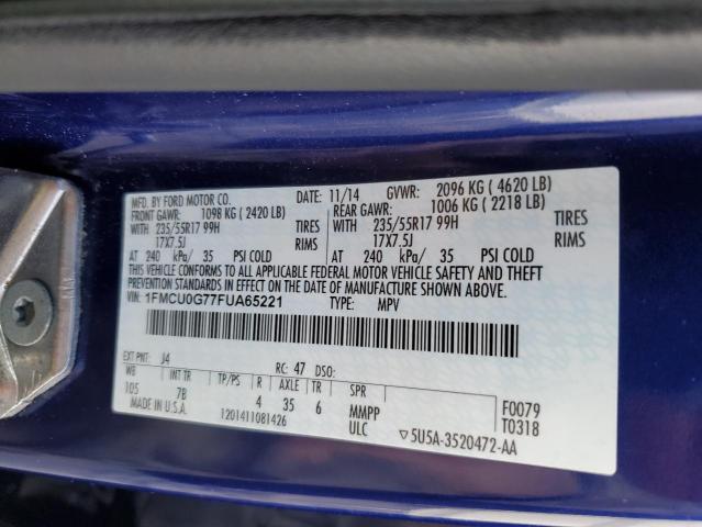 Photo 11 VIN: 1FMCU0G77FUA65221 - FORD ESCAPE 