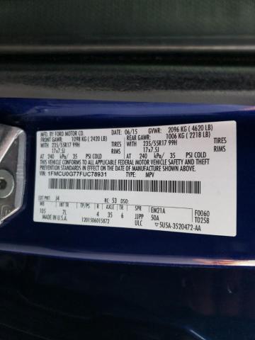 Photo 9 VIN: 1FMCU0G77FUC78931 - FORD ESCAPE SE 