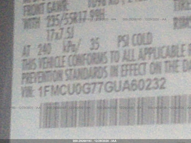 Photo 8 VIN: 1FMCU0G77GUA60232 - FORD ESCAPE 