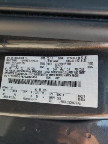 Photo 9 VIN: 1FMCU0G78FUB60368 - FORD ESCAPE SE 