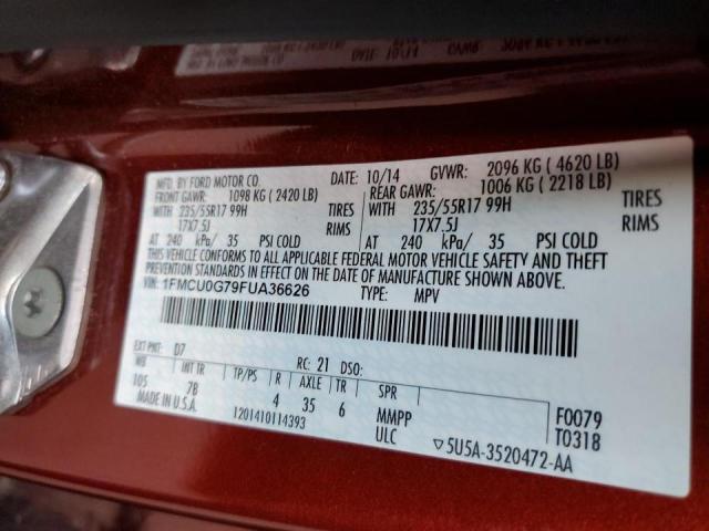 Photo 12 VIN: 1FMCU0G79FUA36626 - FORD ESCAPE SE 