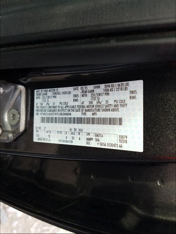 Photo 9 VIN: 1FMCU0G7XFUB36606 - FORD ESCAPE SE 