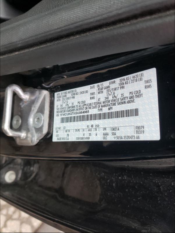 Photo 9 VIN: 1FMCU0G7XGUA64985 - FORD ESCAPE 