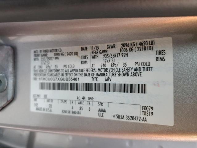 Photo 12 VIN: 1FMCU0G7XGUB55481 - FORD ESCAPE SE 