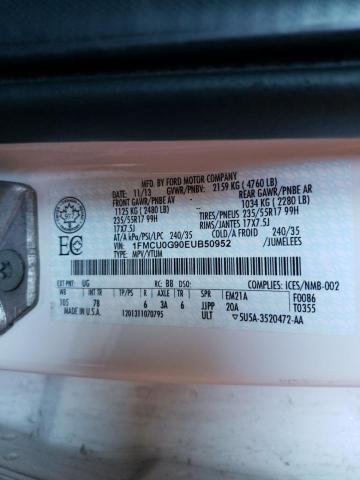 Photo 9 VIN: 1FMCU0G90EUB50952 - FORD ESCAPE SE 