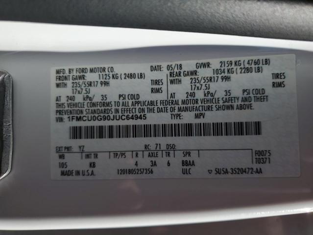 Photo 13 VIN: 1FMCU0G90JUC64945 - FORD ESCAPE 