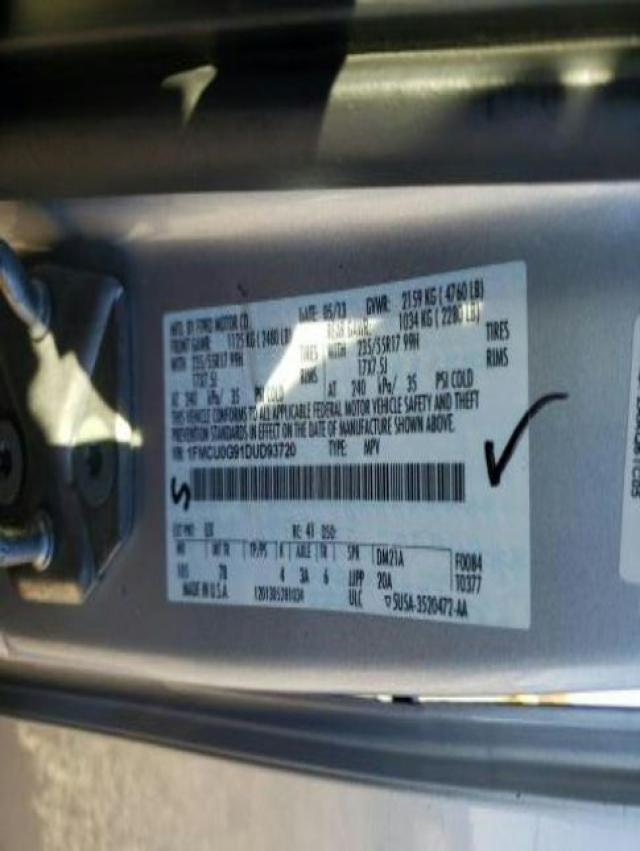 Photo 9 VIN: 1FMCU0G91DUD93720 - FORD ESCAPE SE 