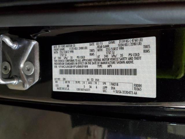 Photo 9 VIN: 1FMCU0G91FUB65199 - FORD ESCAPE SE 