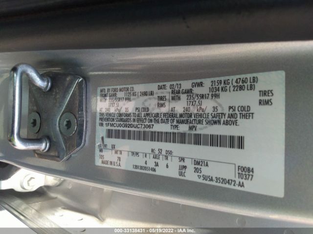 Photo 8 VIN: 1FMCU0G92DUC73067 - FORD ESCAPE 