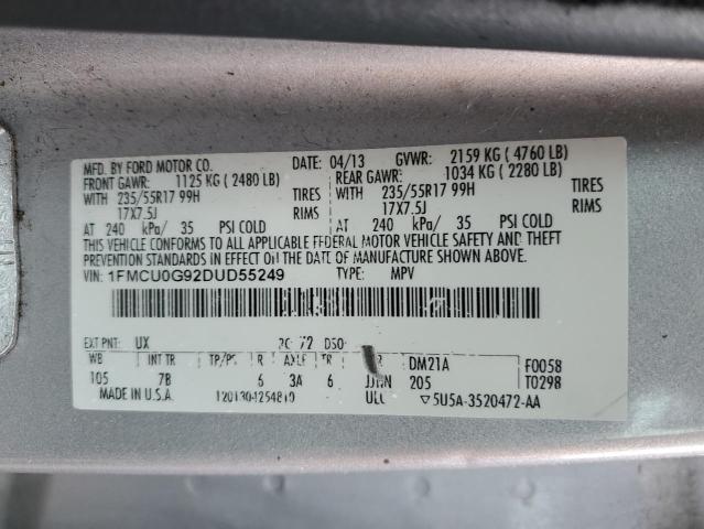 Photo 13 VIN: 1FMCU0G92DUD55249 - FORD ESCAPE 