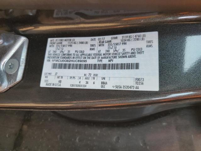 Photo 11 VIN: 1FMCU0G92HUC89095 - FORD ESCAPE SE 