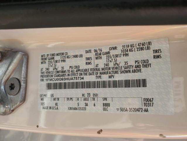 Photo 11 VIN: 1FMCU0G93HUA75734 - FORD ESCAPE SE 