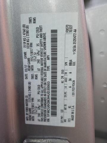 Photo 13 VIN: 1FMCU0G93HUD35503 - FORD ESCAPE SE 