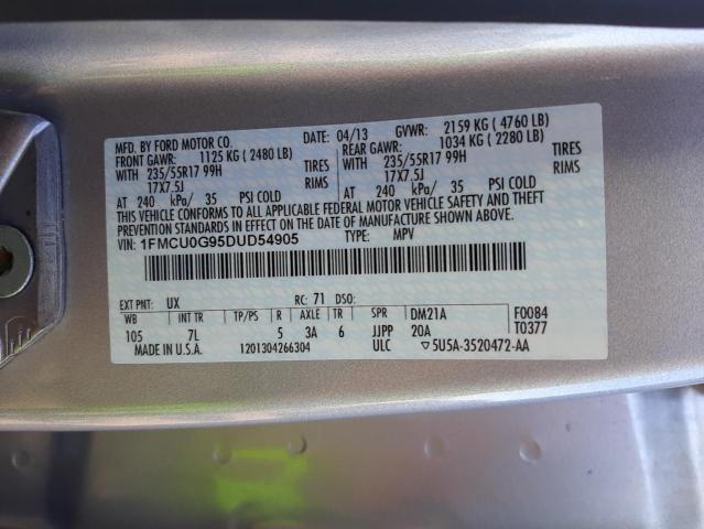 Photo 9 VIN: 1FMCU0G95DUD54905 - FORD ESCAPE SE 