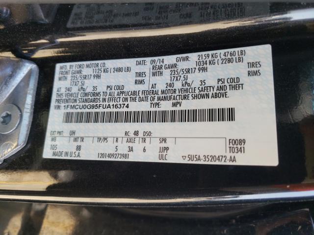 Photo 9 VIN: 1FMCU0G95FUA16374 - FORD ESCAPE SE 