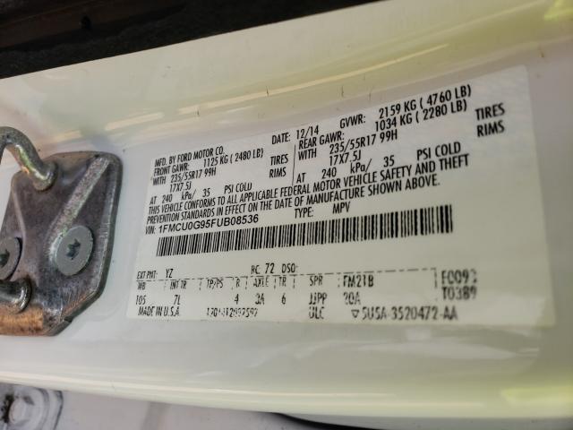 Photo 9 VIN: 1FMCU0G95FUB08536 - FORD ESCAPE SE 