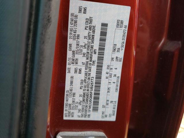 Photo 12 VIN: 1FMCU0G95FUB25773 - FORD ESCAPE SE 