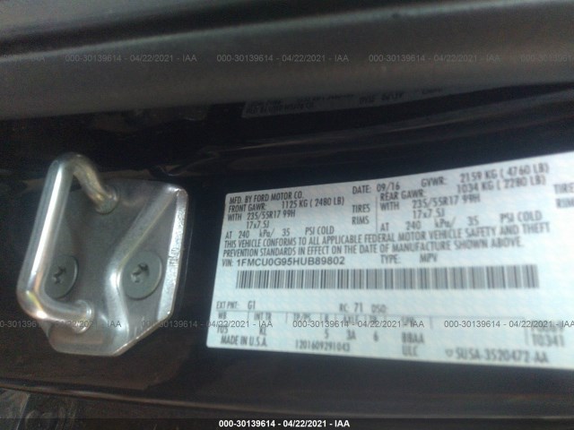 Photo 8 VIN: 1FMCU0G95HUB89802 - FORD ESCAPE 