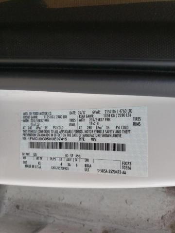 Photo 9 VIN: 1FMCU0G95HUE07415 - FORD ESCAPE SE 