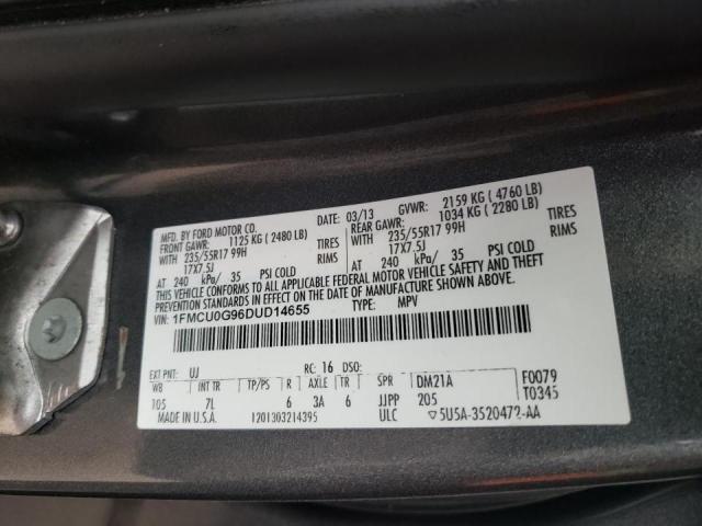 Photo 9 VIN: 1FMCU0G96DUD14655 - FORD ESCAPE SE 