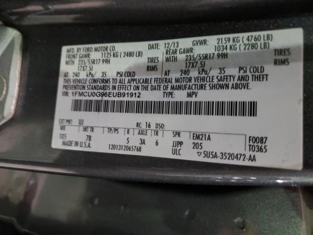 Photo 9 VIN: 1FMCU0G96EUB91912 - FORD ESCAPE SE 