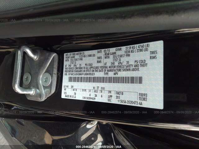 Photo 8 VIN: 1FMCU0G96FUB65523 - FORD ESCAPE 