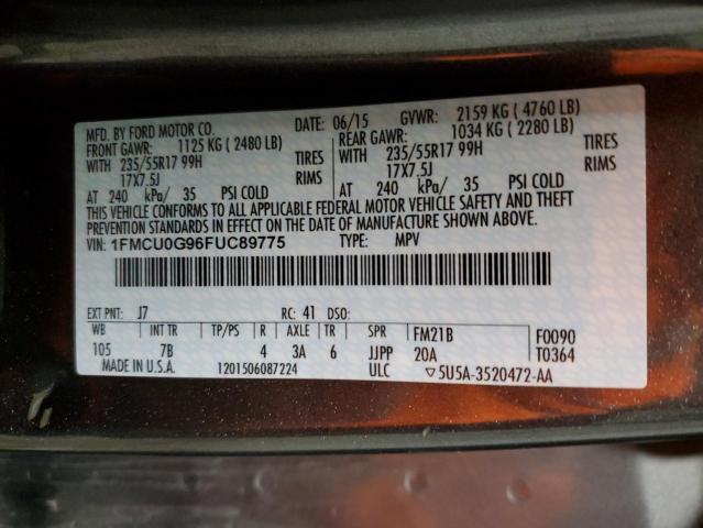 Photo 12 VIN: 1FMCU0G96FUC89775 - FORD ESCAPE SE 