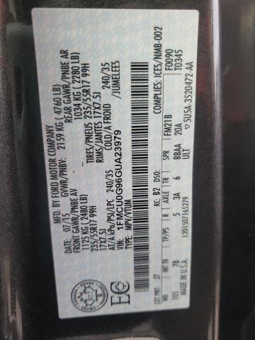 Photo 11 VIN: 1FMCU0G96GUA23979 - FORD ESCAPE SE 