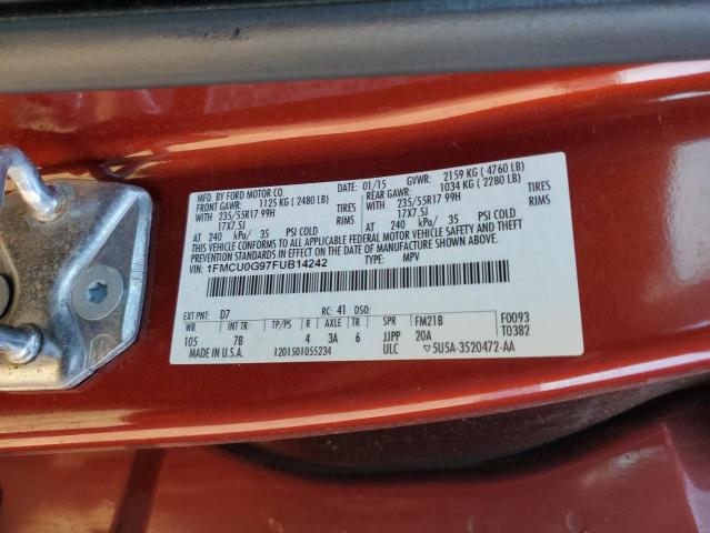 Photo 9 VIN: 1FMCU0G97FUB14242 - FORD ESCAPE SE 