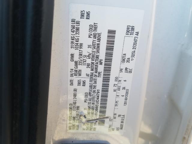 Photo 9 VIN: 1FMCU0G98EUD44791 - FORD ESCAPE SE 