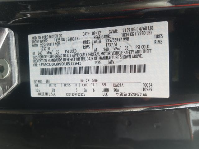 Photo 9 VIN: 1FMCU0G99DUB12943 - FORD ESCAPE SE 