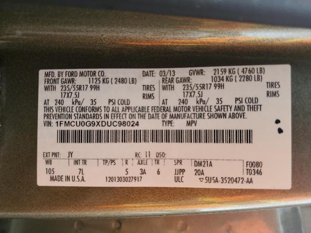 Photo 12 VIN: 1FMCU0G9XDUC98024 - FORD ESCAPE SE 